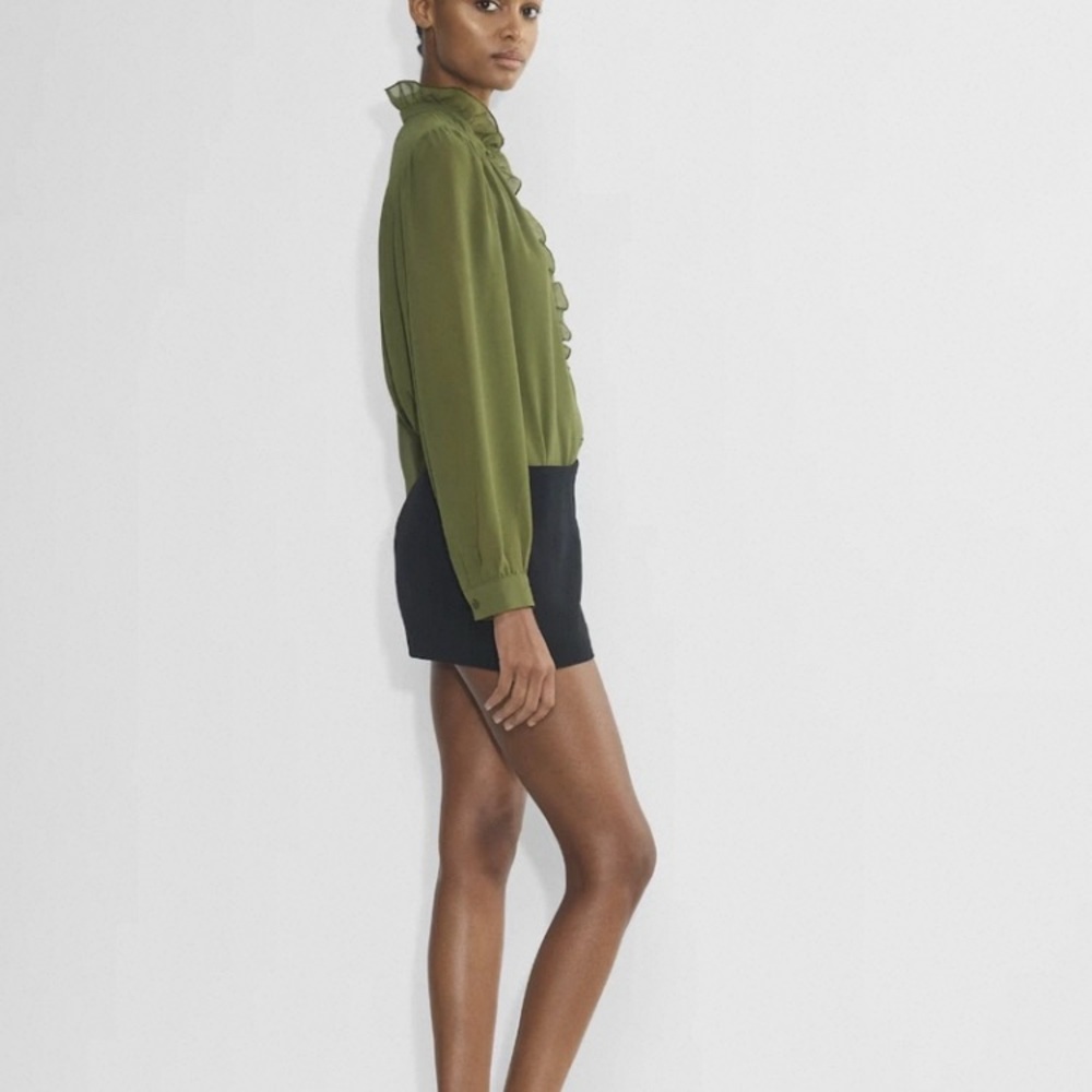 New Aritzia Wilfred Valentina Chiffon Ruffle Blouse - Picture 3 of 10
